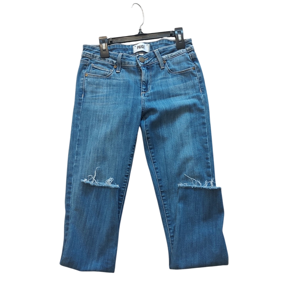 PAIGE Verdugo Ankle Skinny Jeans | Size 25 | Raw Hem